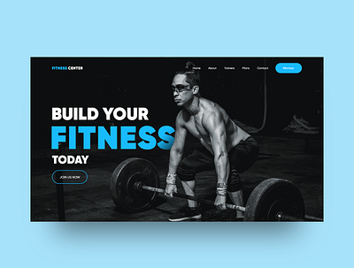 Fitness Center Landing Page Web UI fitness center landing page web design