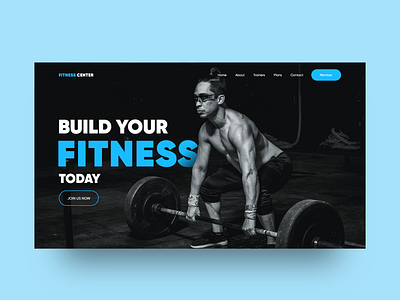 Fitness Center Landing Page Web UI