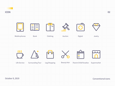 Conventional icons design icon ui