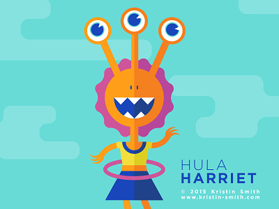 Hula Harriet childrens goals hipster illustration kids monster oneaweek