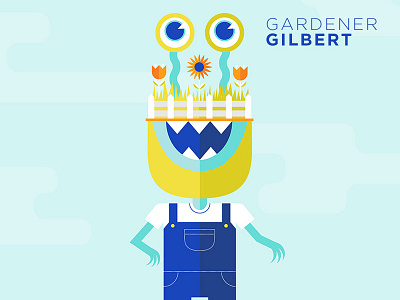 Gardener Gilbert childrens goals hipster illustration kids monster oneaweek