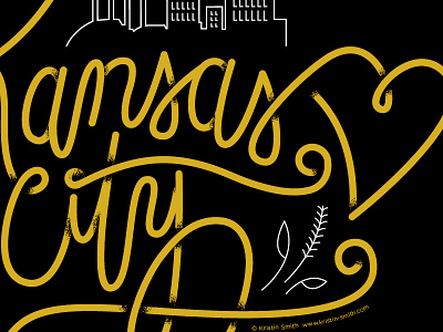 Kansas City lettering black gold kansas kansas city kcmo lettering missouri monoweight skyline