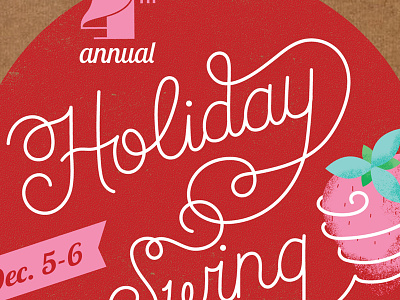 holiday poster lettering holiday lettering strawberry