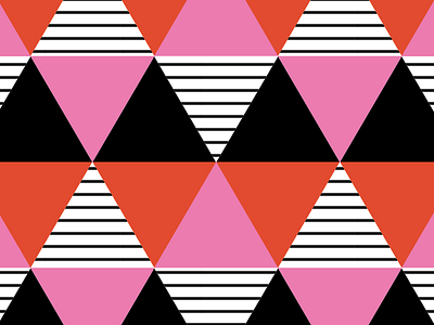 I can never resist a good triangle pattern. orange patterns pink stripes triangles