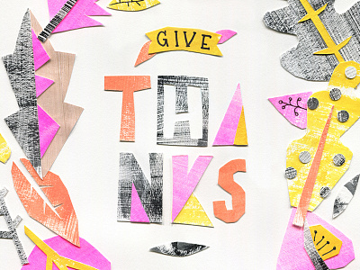 Give Thanks cut paper