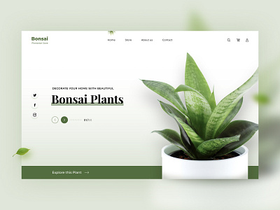 Bonsai Plant Store bonsie plantation shop store ui ux