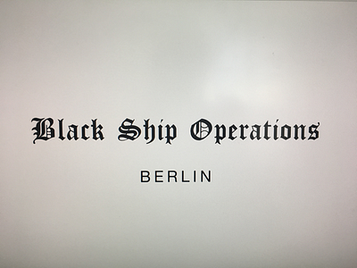 Black Ship Operations Sticker fonts sticker typo