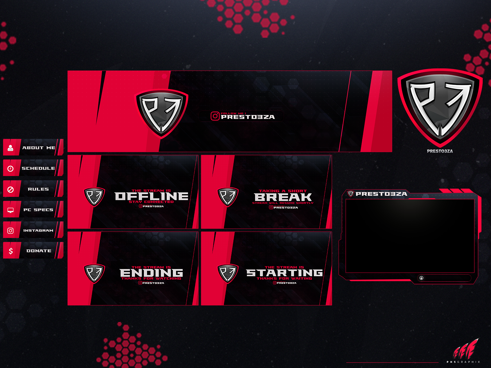 A full twitch package is HERE! by PhsGraphix on Dribbble