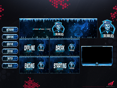 #whitewalker in a full custom stream package 3d animation branding design graphic design illustration layout logo motion graphics streaming twitch twitch overlay ui vector