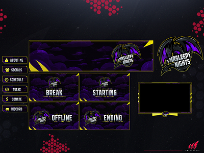 Dragon in full twitch overlay package 3d animation branding design graphic design illustration layout logo motion graphics streaming twitch twitch overlay ui vector