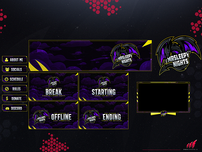 Dragon in full twitch overlay package