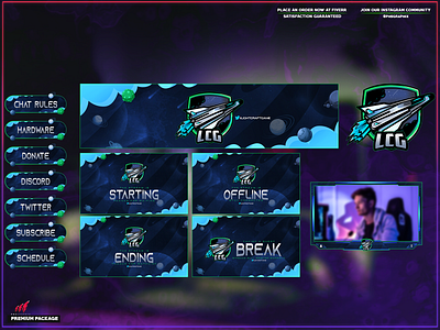 Custom twitch overlay pack!