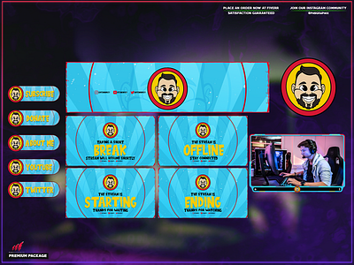 Custom twitch overlay package