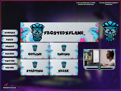 Full twitch overlay package for #Tiki tribe!