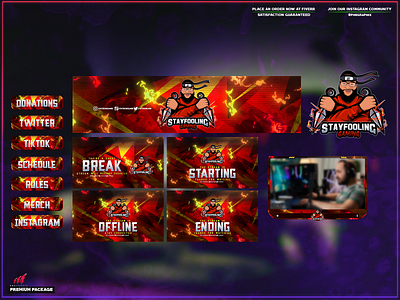 Naruto theme in a full twitch overlay package! 3d animation branding design graphic design illustration layout logo motion graphics streaming twitch twitch overlay ui vector