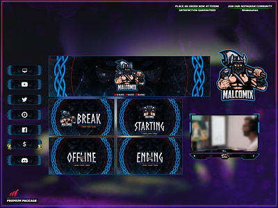 Gaellic theme for this twitch package! 3d animation branding design graphic design illustration layout logo motion graphics streaming twitch twitch overlay ui vector