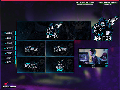 Grim reaper! 3d animation branding design graphic design illustration layout logo motion graphics streaming twitch twitch overlay ui vector