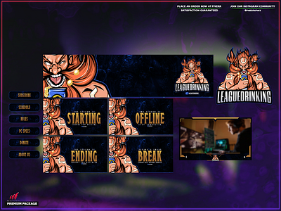 Gragas! 3d animation branding design graphic design illustration layout logo motion graphics streaming twitch twitch overlay ui vector