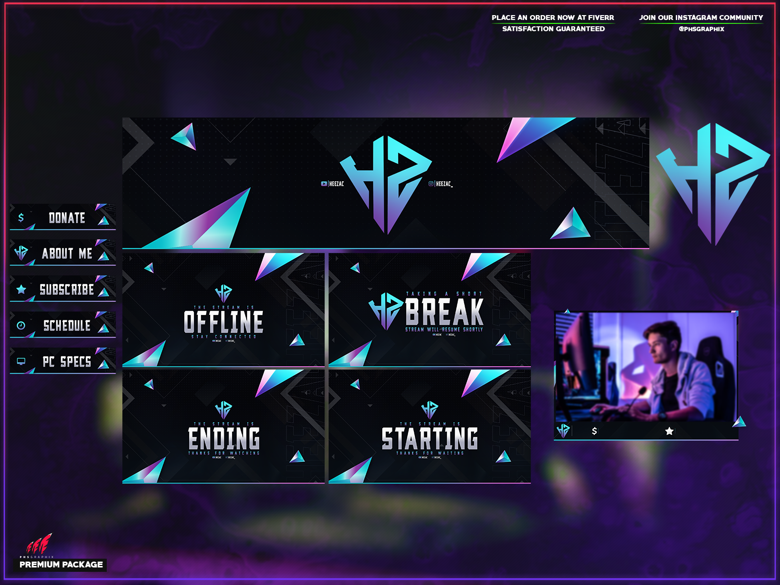 Amazing unique twitch overlay setup! by PhsGraphix on Dribbble