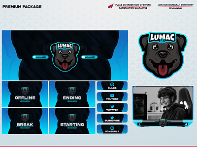 Cute dog overlay ! gaming graphic design motion graphics streamers streaming twitch twitch overlay