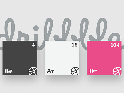 Dribbble Debut Shot debut shot elements periodic table ui