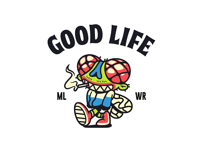 GoodLife character design fly illustration streetwear vector