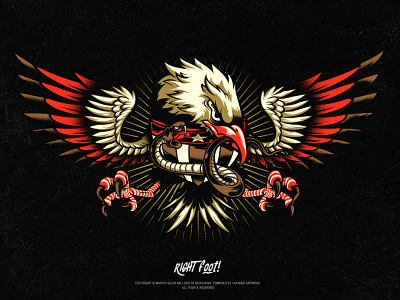 Eagle character design illu illustration logo vector
