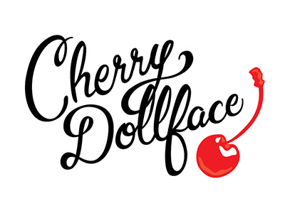 Cherry Dollface Logo cherry dollface handdrawn logo model pinup type