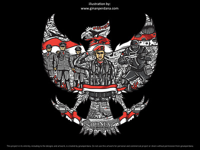 indonesia independence day in garuda pancasila army bali batik culture design floral forces graphic design illustration indonesia java logo mandalika motion graphics soldier
