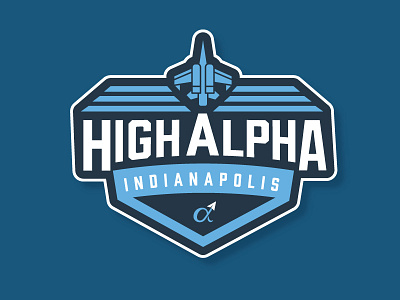 High Alpha Athletics airplane athletics badge indianapolis