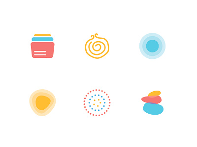 Relationship Improvement App logo balance cards circles focus layers logo stones