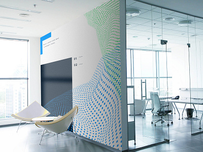 Brand Exploration - Wall space branding office design wall art