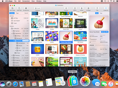 All in Base app application collect easy inspiration mac organize search tool ui ux view