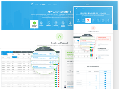 ValuePad - Features appraisal categories comparison features minimal overview saas simple tabs ui ux web