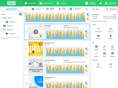 Dashboard with Banner Analytics analytics app banner dashboard management material minimal saas service ui ux web