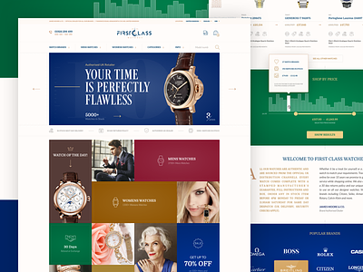 Watch Store brand e-commerce hero landing luxury online retail slider store watches