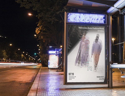 Mercedes-Benz Fashion Week Istanbul SS'20 art direction billboard concept fashion fashion week graphic design key visual poster print together typographic typography visual visual design visual identity