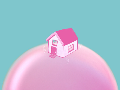 The full image is a house on a lolly pop (: branding design editorialdesign fun happy illustration illustration design illustrator ipad ipadpro procreate summer