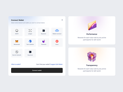 Wisdomise DEFI Components app connect wallet crypto defi design desktop exchange finance money nft sexy technical ui design uidesign visual wallet web
