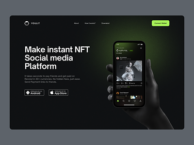 Yolit NFT Platform app clean design coin crypto dashbaord defi design desktop illustration landing minimal nft simple ui ui design uidesign wallet web web3
