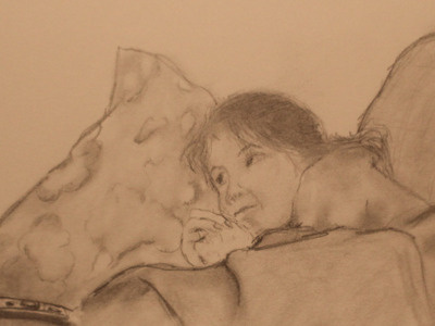 Drawing: Elaina on couch couch drawing elaina life pencil sketch wife