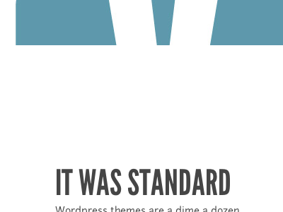 It was standard case study portfolio typography web design wordpress
