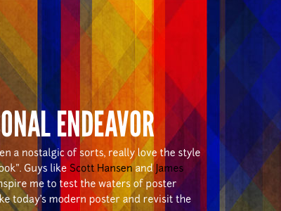 Colorful design personal portfolio poster web
