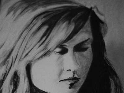 Sketchbook art detail pencil sketch woman