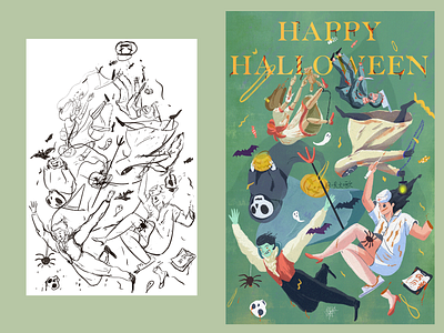 happy halloween 插图 设计