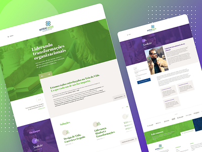 Entrelaços - Website design landing page light purple site ui