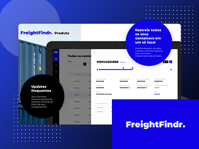 FreightFindr - Apresentação app black branding dark landing page presentation site ui