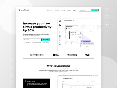 Legalcards - Unused website concept blackandwhite dark design interface landing page landingpage layout light responsive web design site ui ux uxui webdesign