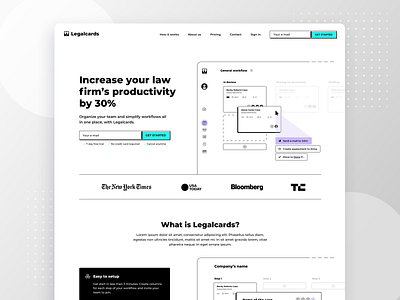 Legalcards - Unused website concept