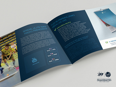 Presentation brochure for U19 Slovenian floorball team